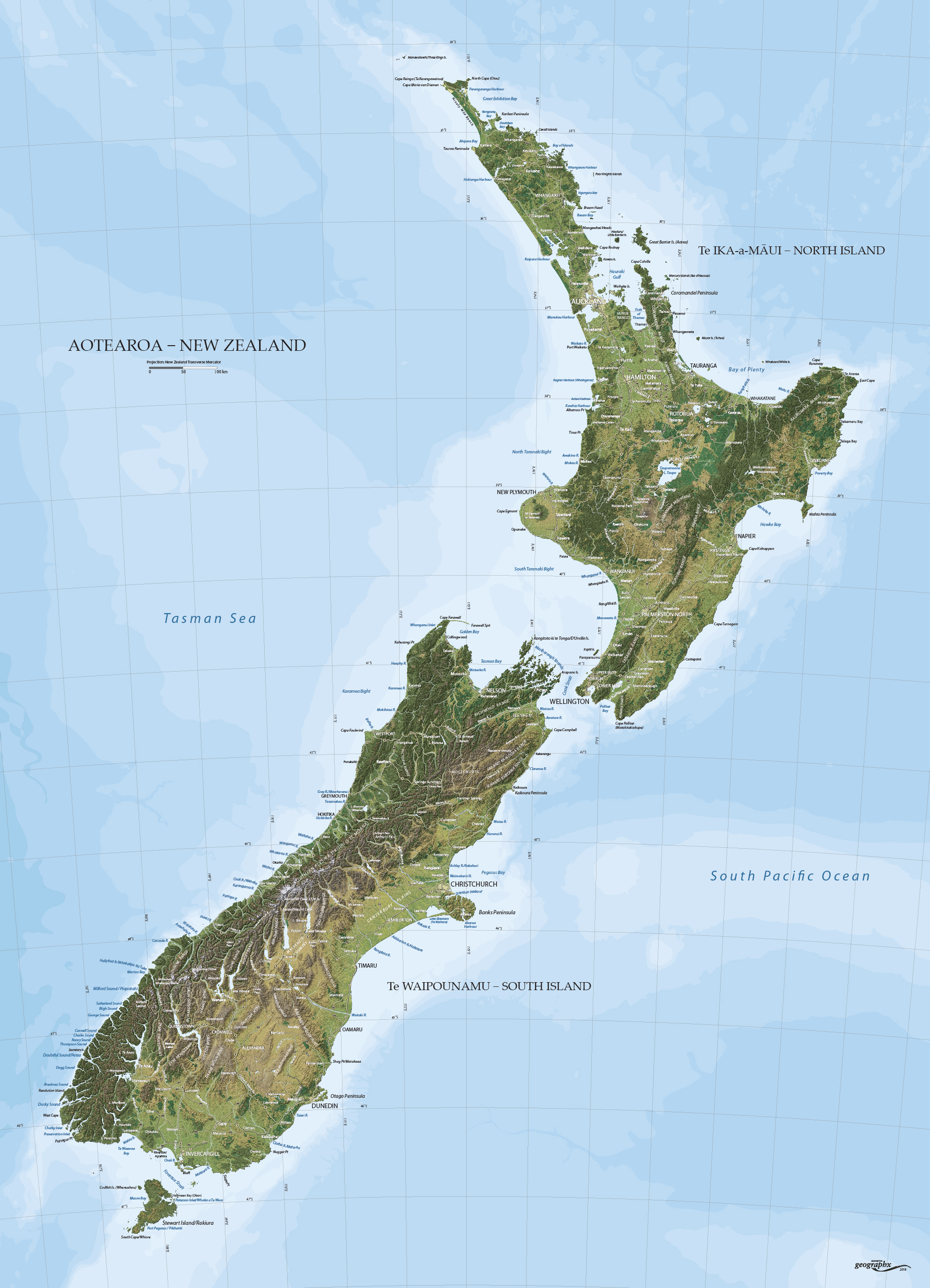 New Zealand Wall Maps